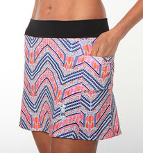 boheme print triathlon skirt side pockets