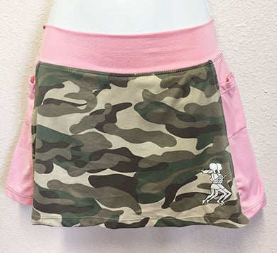 Camo Light Pink Running Skirt