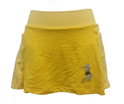 gold running skirt