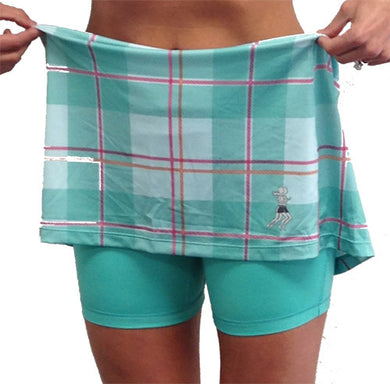 caribbean plaid koser workout skirt