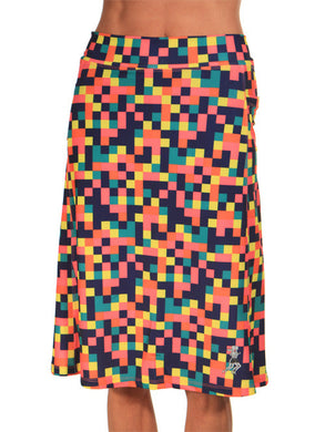 colorblock spirit knee length running skirt