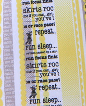 running skirt slogans skirtnews print closeup