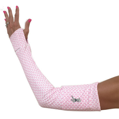 keep it chill white & pink cooling arm sleeves