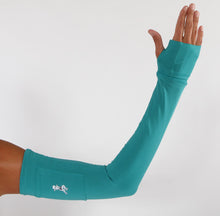 turquoise compression sleeves