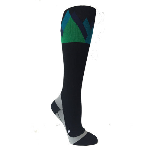 black and blue summit compression socks