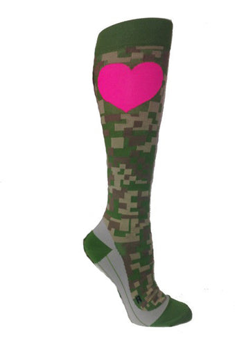 Run Love Camo Compression Socks