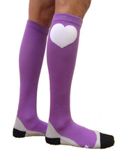 purple compression socks