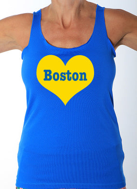 boston love sporttank cobalt blue and gold