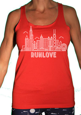 Red Urban Run Love Sport Tank