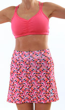 pink pixel skirt cerise strappy top