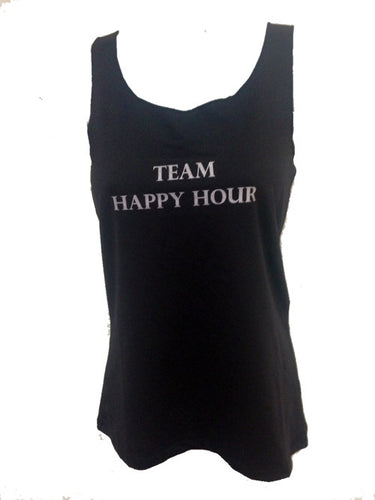 team happy hour black tank