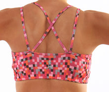 pink pixel strappy bra back