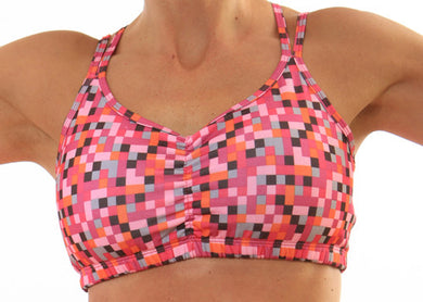 pink pixel strappy bra