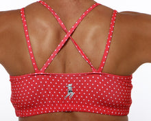 red dot sports bra back