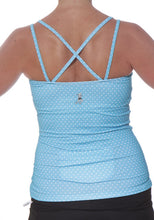 azure dot strappy tank back