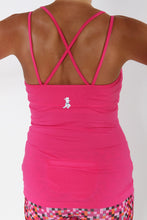 cerise strappy tank back