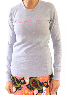heather grey pink thermal