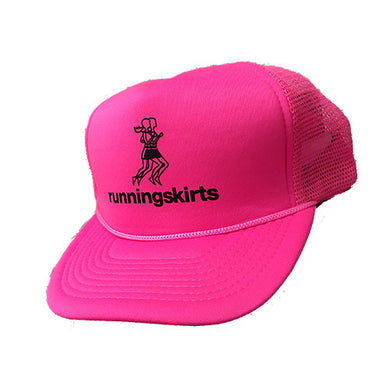 pink runningskirts trucker hat