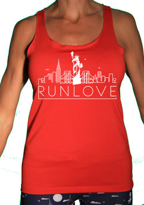 Red NYC Urban Run Love Sport Tank