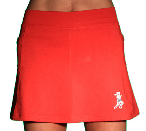 red ultra swift athletic skirt